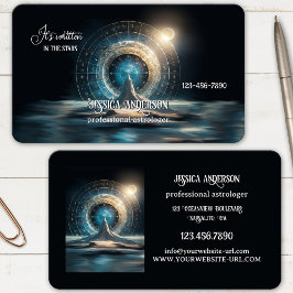 Magic Celestial Horoscope Astrologer Visitkort