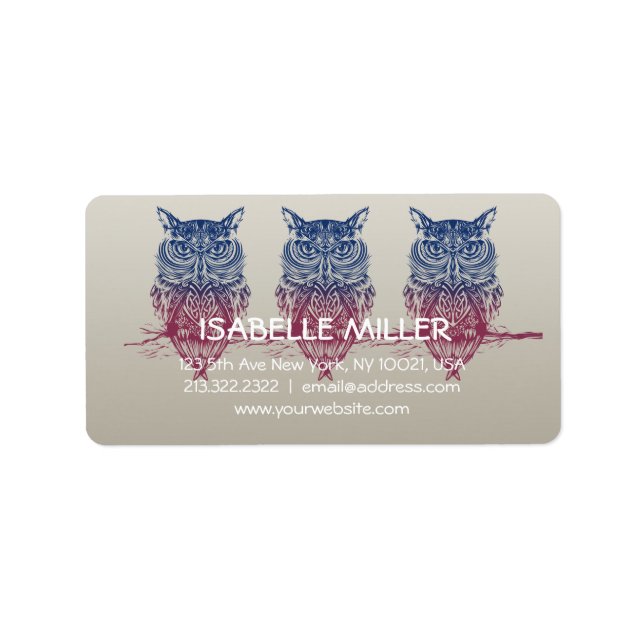 Magic Celtic uggla Adressetikett (Framsidan)