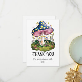 Magic Charming Mushroom Baby Shower Tack Kort