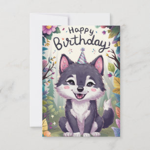 Magic Charming Varg Digital Birthday Kort