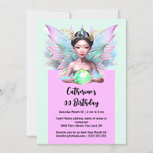 Magic Chinese Fairy princess glass glass boll girl Inbjudningar