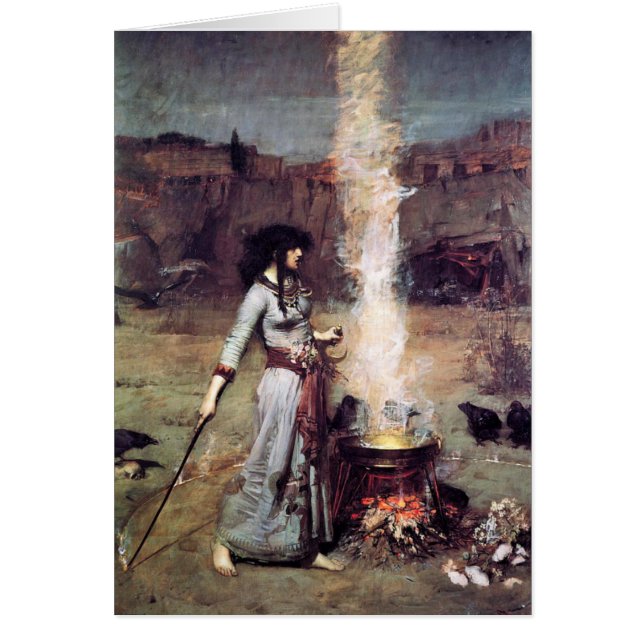 Magic Circle 1886 Waterhouse Hälsningskort (Framsidan)