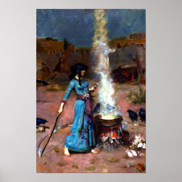 Magic Circle John William Waterhouse Art Poster