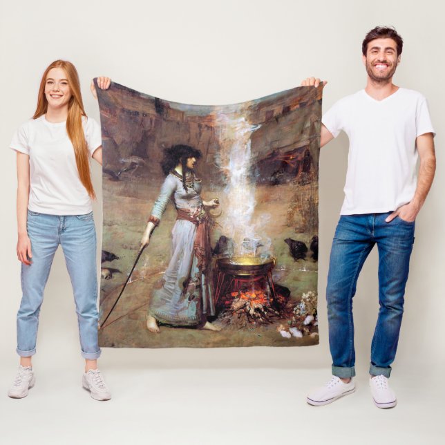 Magic Circle, John William Waterhouse Fleecefilt (På plats)