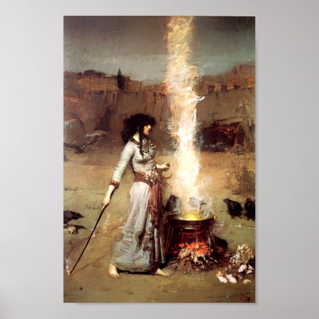 Magic Circle John William Waterhouse Poster (Framsidan)