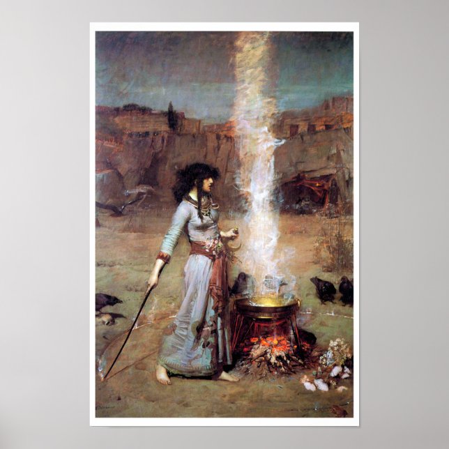 Magic Circle, John William Waterhouse Poster (Framsidan)