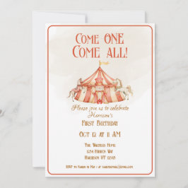 Magic Circus Horse First Birthday-inbjudan Inbjudningar