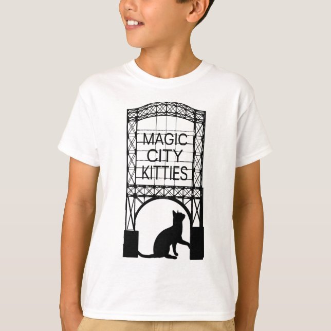 Magic City Kattunge Kids Långärmad T-shirts (Framsida)