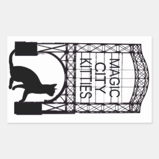 Magic City Kattunge Sticker Rektangulärt Klistermärke