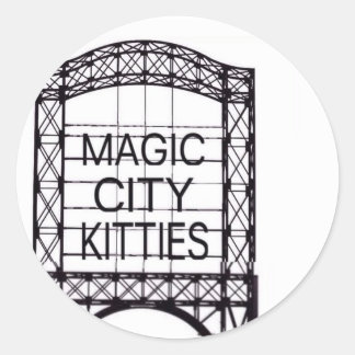 Magic City Kattunge Sticker Runt Klistermärke