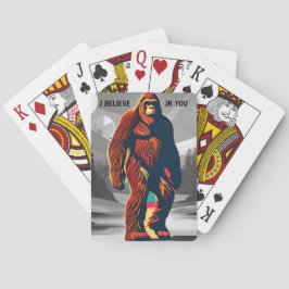 Magic Colorful Bigfoot Quote Black & White Myth Casinokort