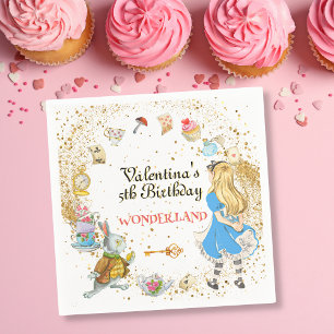 Magic Colorful Cute Alice underland Birthday Pappersservett