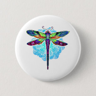 Magic Colorful Dragonfly Mandala Knapp