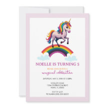 Magic Colorful Unicorn Rainbow Birthday