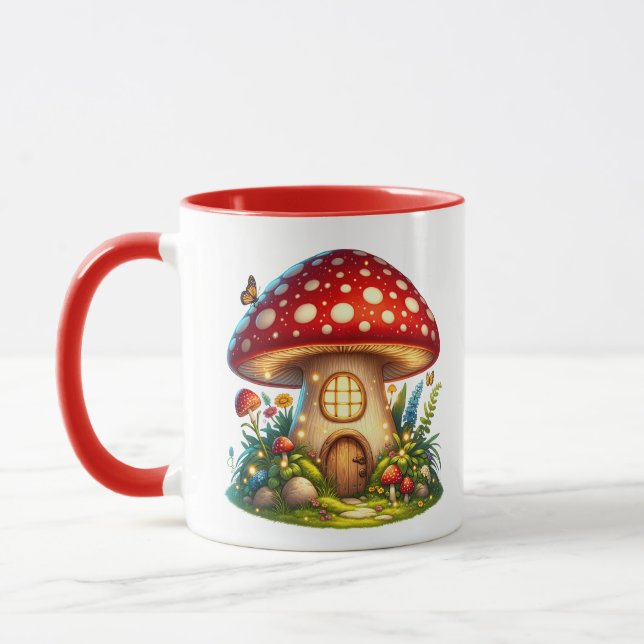 Magic Cottage Mushroom House Mugg (Vänster)