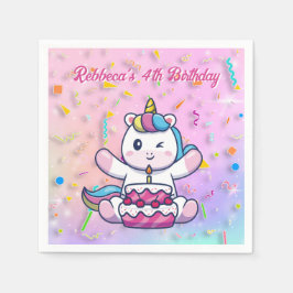 Magic CreatUnicorn Rosa Birthday Napkin Pappersservett