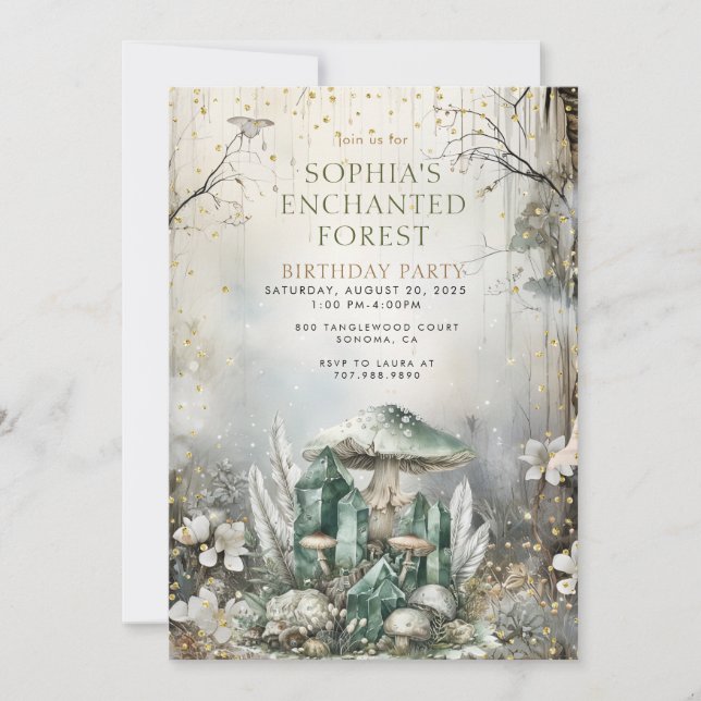 Magic Crystals från vilda fåglar Inbjudningar (Framsida)