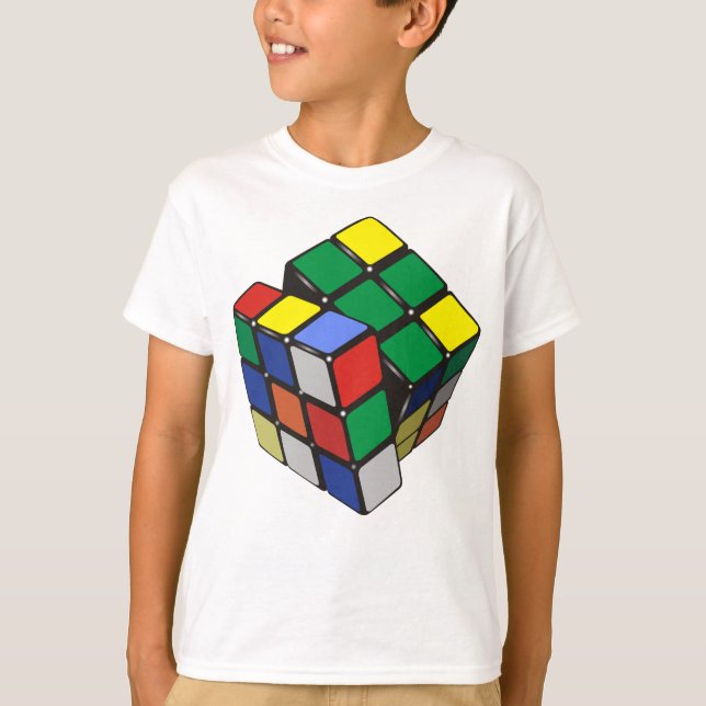 Magic Cube Boy Girl T Shirt (Framsida)