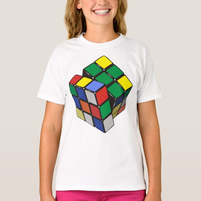 Magic Cube Boy Girl T Shirt (Framsida)