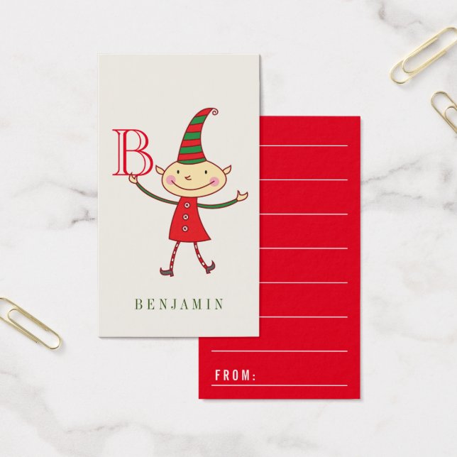 Magic Cute jul Elf Helgdag DIY Gift Märkre Visitkort (Kontor)