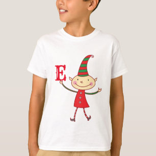Magic Cute jul Elf Monogram Barn Helgdag Tee