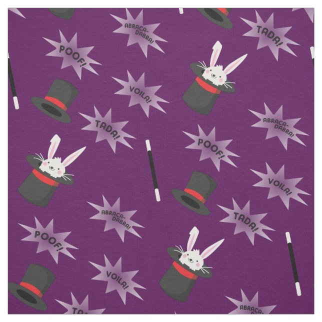 Magic Cute Magician Rabbit i Hat Tyg (Provkarta)