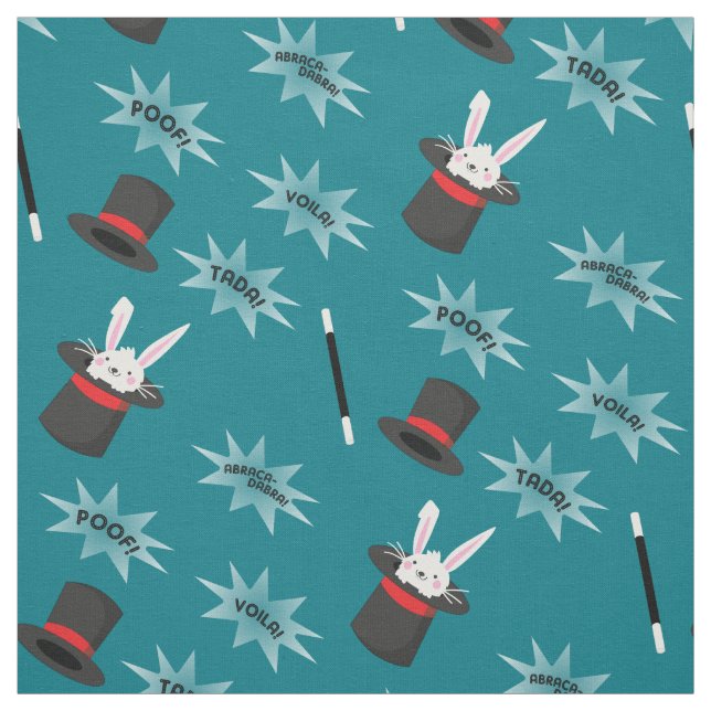 Magic Cute Magician Rabbit i Hat Tyg (Provkarta)