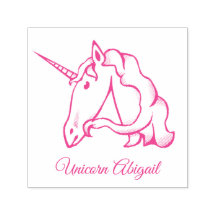 Magic Cute Monogram A Anpassningsbar Unicorn Abiga