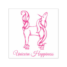 Magic Cute Monogram H Anpassningsbar Unicorn Happi Självfärgande Stämpel