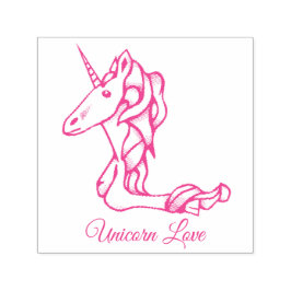 Magic Cute Monogram L Anpassningsbar Unicorn Kärle Självfärgande Stämpel