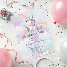 Magic Cute Unicorn Rainbow 1 Birth Day