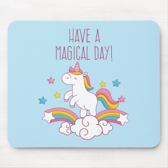 Magic Day Rainbow Unicorn Mousepad Musmatta (Framsidan)