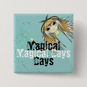 Magic Days Ultra Cute Anime Girl Magic Trollspö Knapp