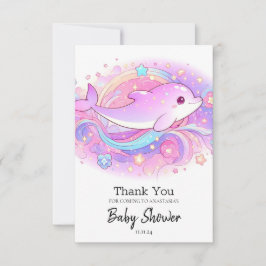 Magic Dolphin Baby Shower Tack Kort
