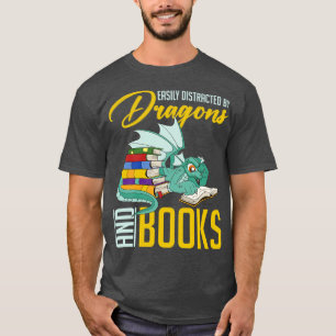 Magic Dragon Älskare Bok Älskare Reading Funny Bok T Shirt