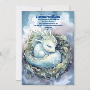 Magic Dragon Baby Shower Inbjudningar