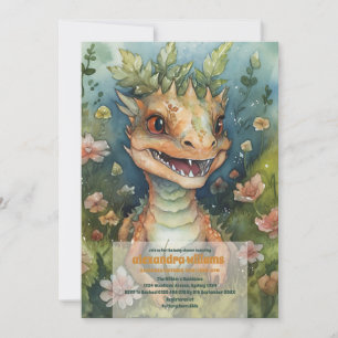 Magic Dragon Baby Shower Inbjudningar