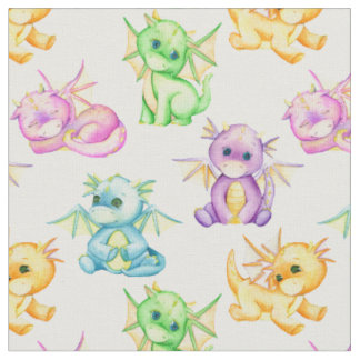 Magic Dragon Dreams Baby Shower Fabric Tyg