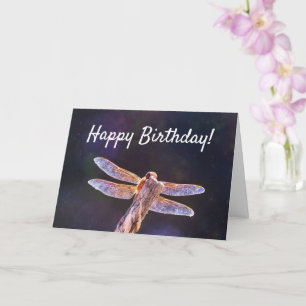 Magic Dragonfly Nature Grattis på födelsedagen Kort