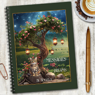 Magic Dream Cat Night Notebook Anteckningsbok