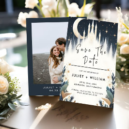 Magic Dream Mystical Stars Måne Bröllop Spara Datumet