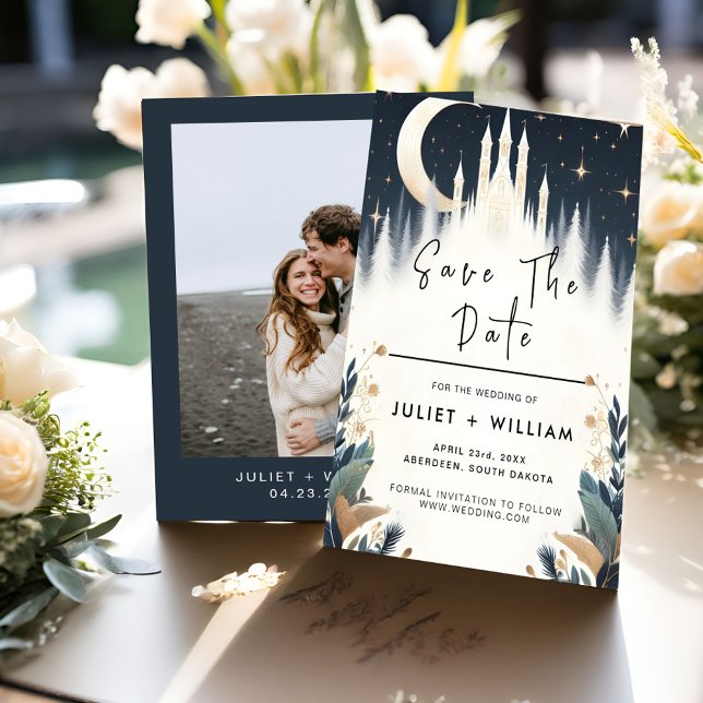 Magic Dream Mystical Stars Måne Bröllop Spara Datumet (Skapare uppladdad)