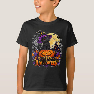 Magic Dreams Halloween Svart Katt T Shirt
