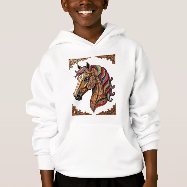 Magic Dreams Unicorn Hooded Sweatshirt T Shirt (Framsida)