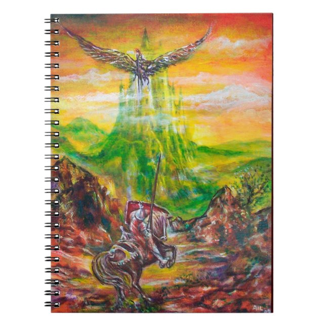 MAGIC DUEL MELLAN BRADAMANT OCH NEGROMANCER ANTECKNINGSBOK MED SPIRAL (Framsidan)