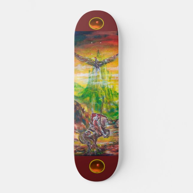 MAGIC DUEL MELLAN BRADAMANT OCH NEGROMANCER OLD SCHOOL SKATEBOARD BRÄDA 21,6 CM (Framsida)