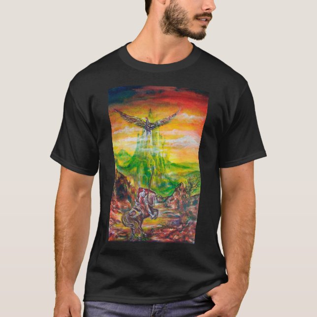 MAGIC DUEL OF BRADAMANT AND NEGROMANCER Fantasy T Shirt (Framsida)