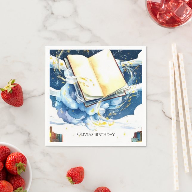 Magic Editable Bibliotek Storybook Birthday Pappersservett (Insitu)