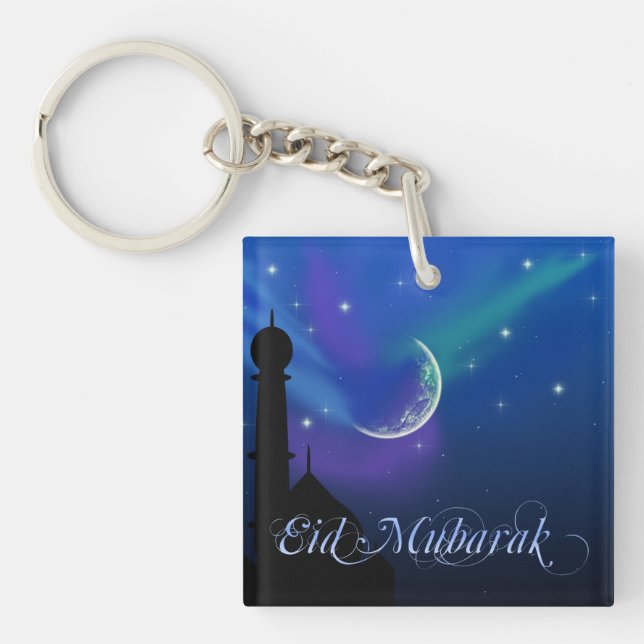 Magic Eid Night - Islamic Hälsning Keychain (Framsidan)