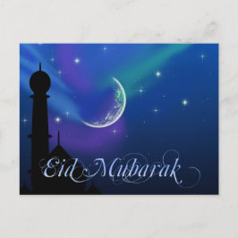 Magic Eid Night - Islamic Hälsning Postcard Vykort